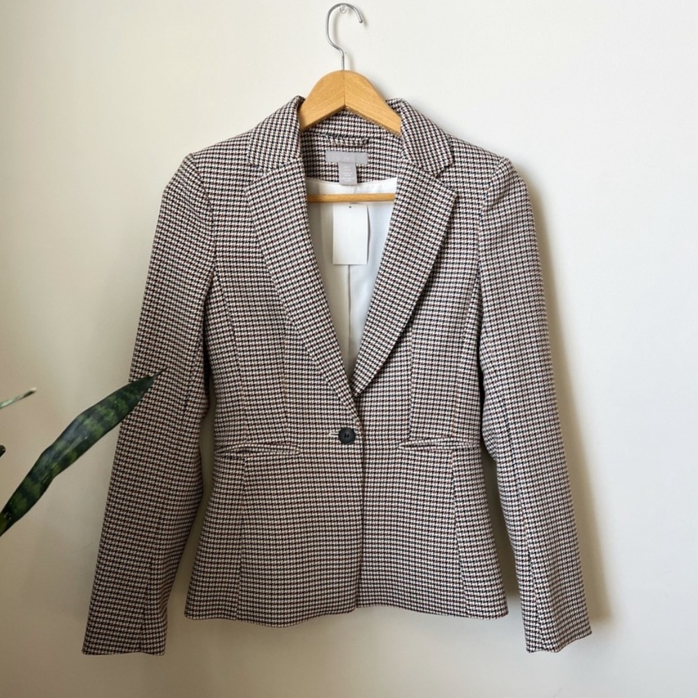 NWT H&M Houndstooth Blazer Jacket